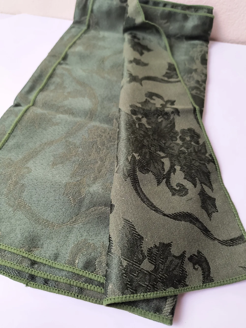 Damask Christmas Napkins - Deep Green Set of 4